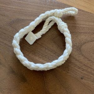 Beach Style White Braided Bracelet